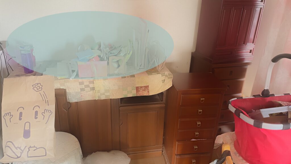 住みながらマンションリノベ　片付け