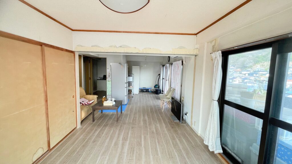 マンションリノベ　キッチン家電移動