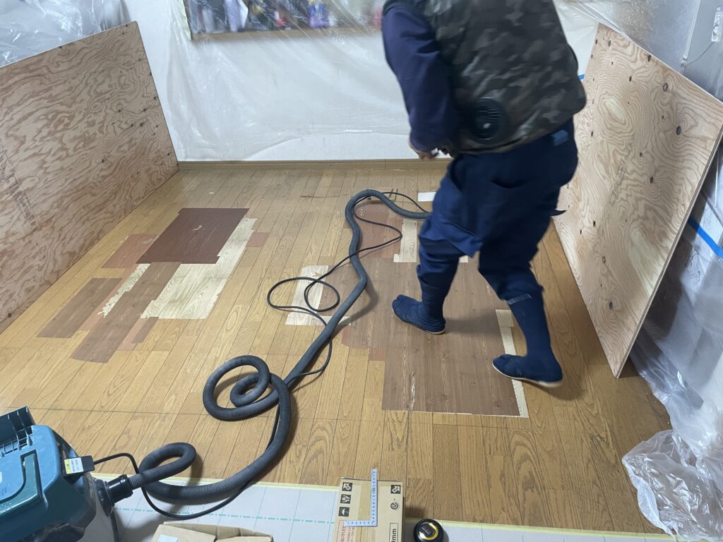 着工直後、患部解体前