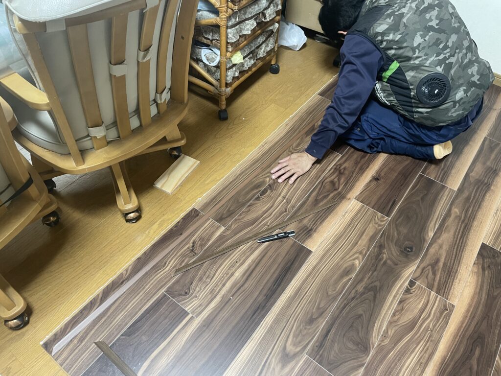 1.5mmの段差解消見切り施工