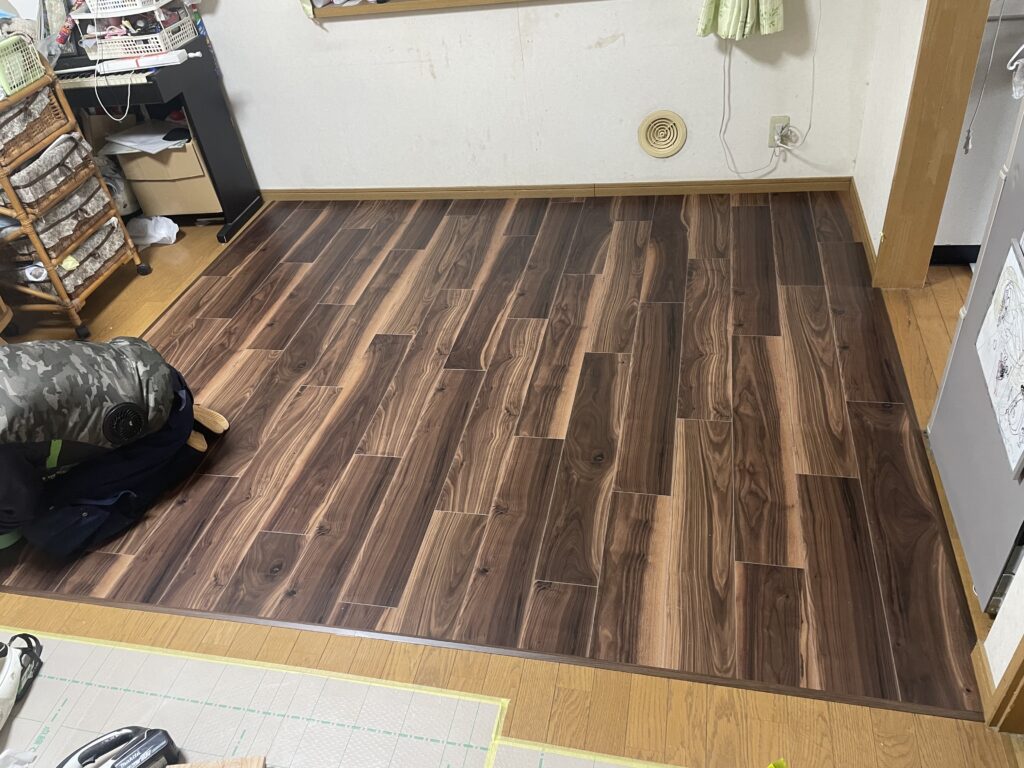 住みながら床の部分リフォーム終了