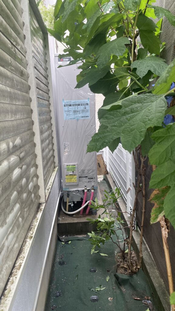 三菱エコキュート薄型交換 設置